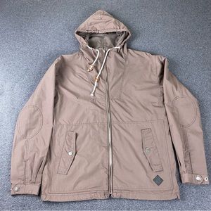 Minimum Denmark Coat Jacket Elbow patch design With hood Women’s Size Large